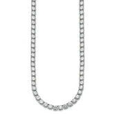 14k White Gold 68 1/4 carat Lab Grown Diamond VS/SI+ G+ Complete Round 22 inch Straight Tennis Necklace